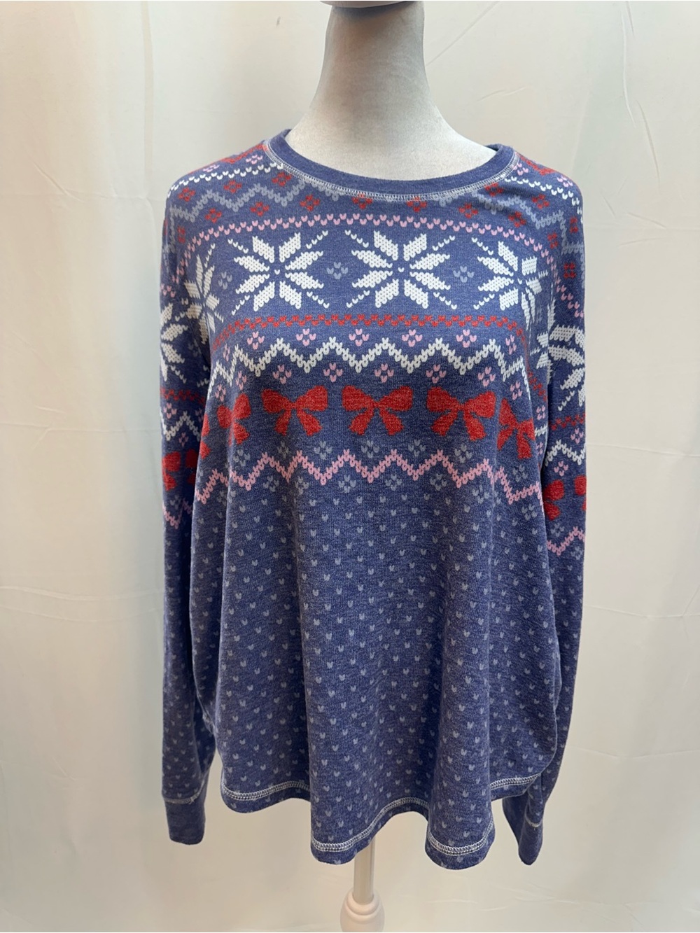 PJ Salvage Blue, White & Red Lounge Sleep Top M